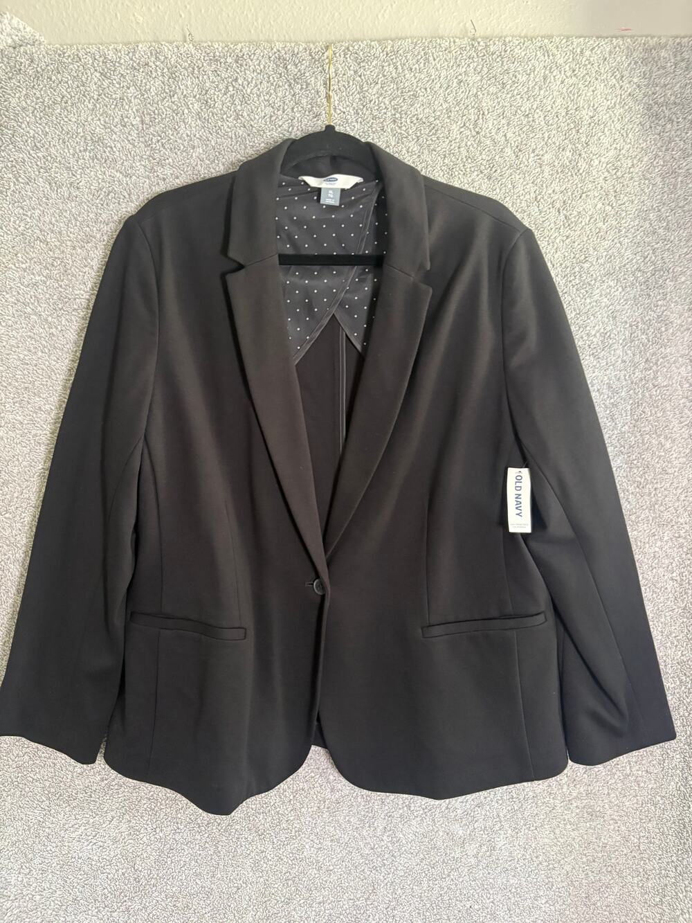 Old Navy Black Ponte Blazer XL NWT Stretch Dark Academia